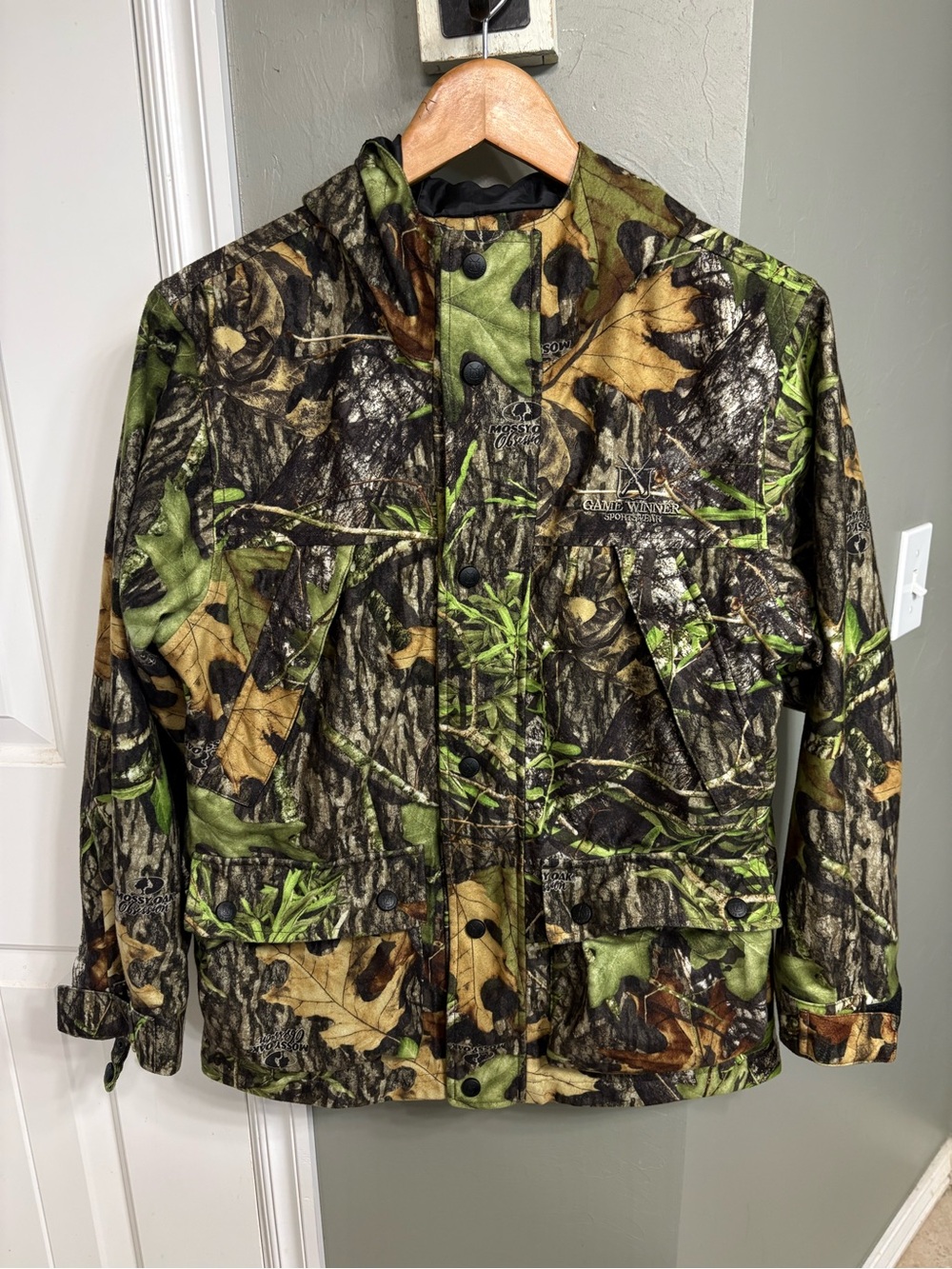 Mossy Oak Men's Camo Field Jacket in Green and Brown